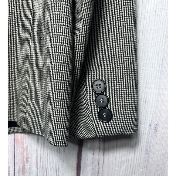 Evan Picone Women’s Wool Vintage Tweed Blazer Black Gray Formal Work Wear Size 8 - Picture 6 of 8